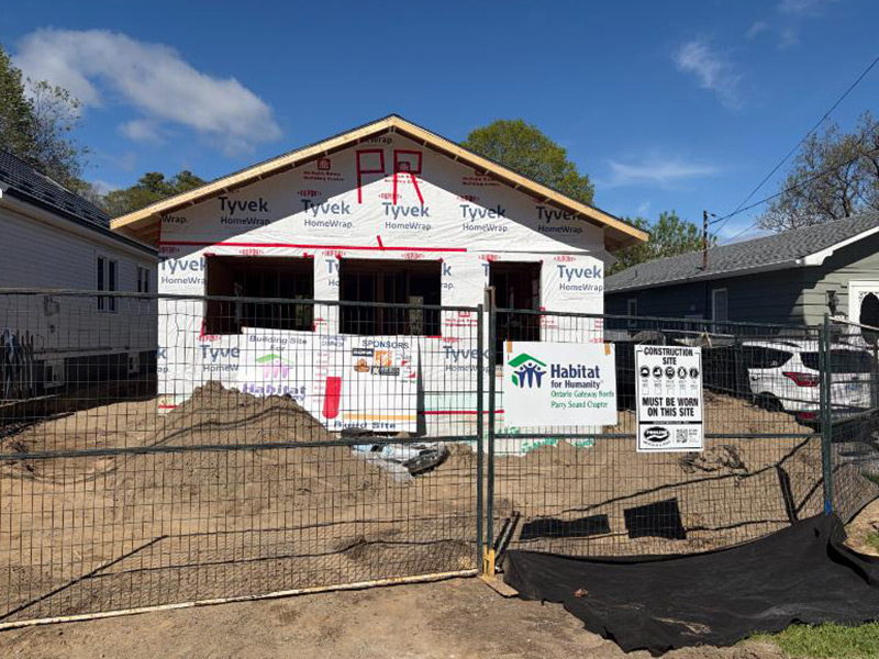 Parry Sound new roof project by C&C Roofing Solutions for a Habitat for Humanity home